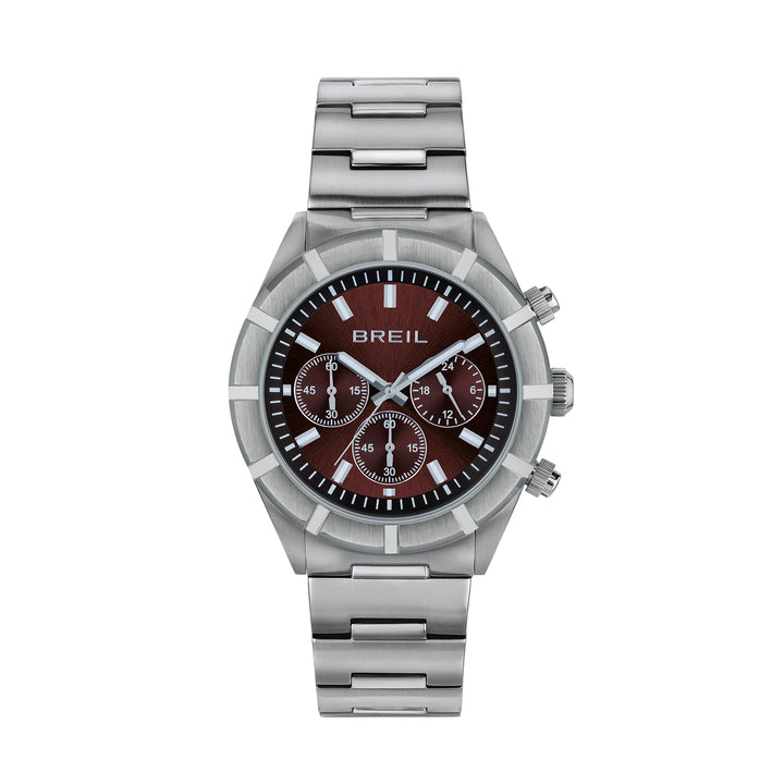 Breil watch b 12 h chrono 42mmmm bordeaux quartz steel tw2072