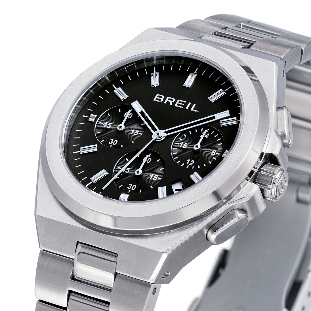 Breil Apex Chrono 40 -мм часы Black Quartz Steel Tw2111