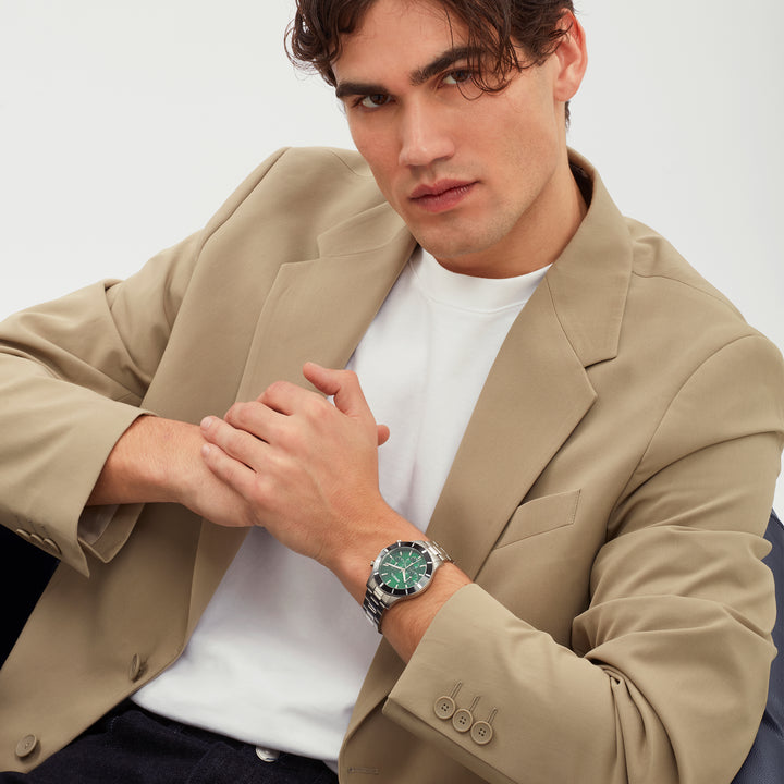 Breil Clock Remixer Chrono 42 мм зеленый кварц сталь TW2115