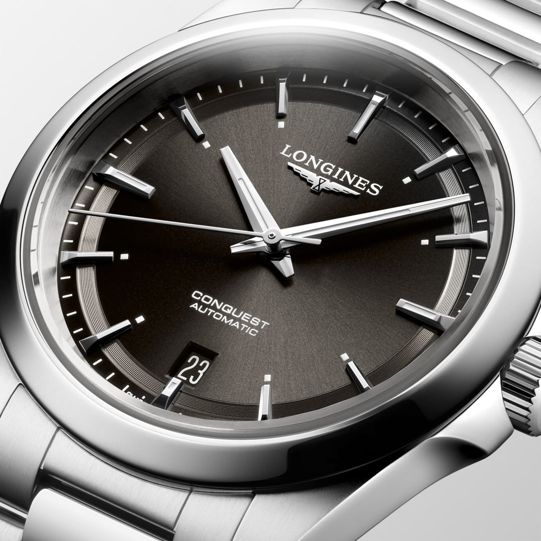 LONGINES CONQUEST 38mm Watch Automatic Black Steel L3.720.4.52.6