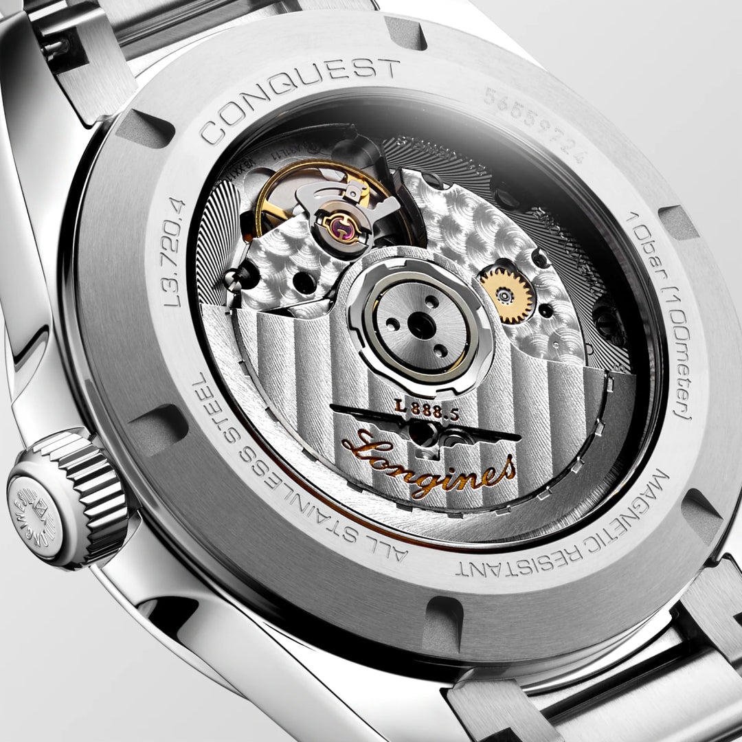Longines Conquest 38 мм автоматические серебряные часы L3.720.4.72.6