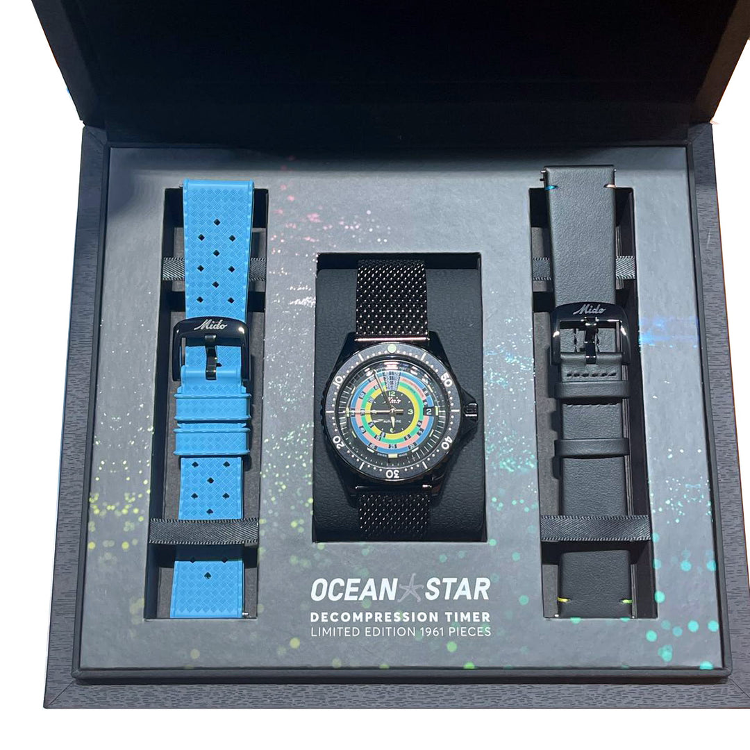 Mido часы Ocean Star Decompression Worldtime Limited Edition 1961 40mm черный автоматический стальной отделка черный M026.807.33.051.00