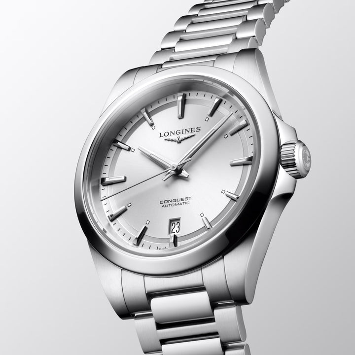 Longines Conquest 38 мм автоматические серебряные часы L3.720.4.72.6