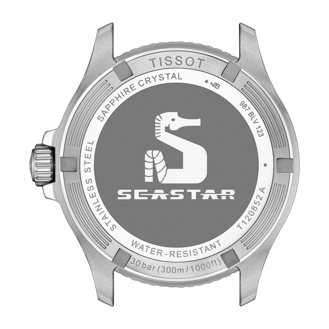 Часы Tissot Seastar 1000 GMT 40mm черный кварцевый сталь T120.852.11.051.00