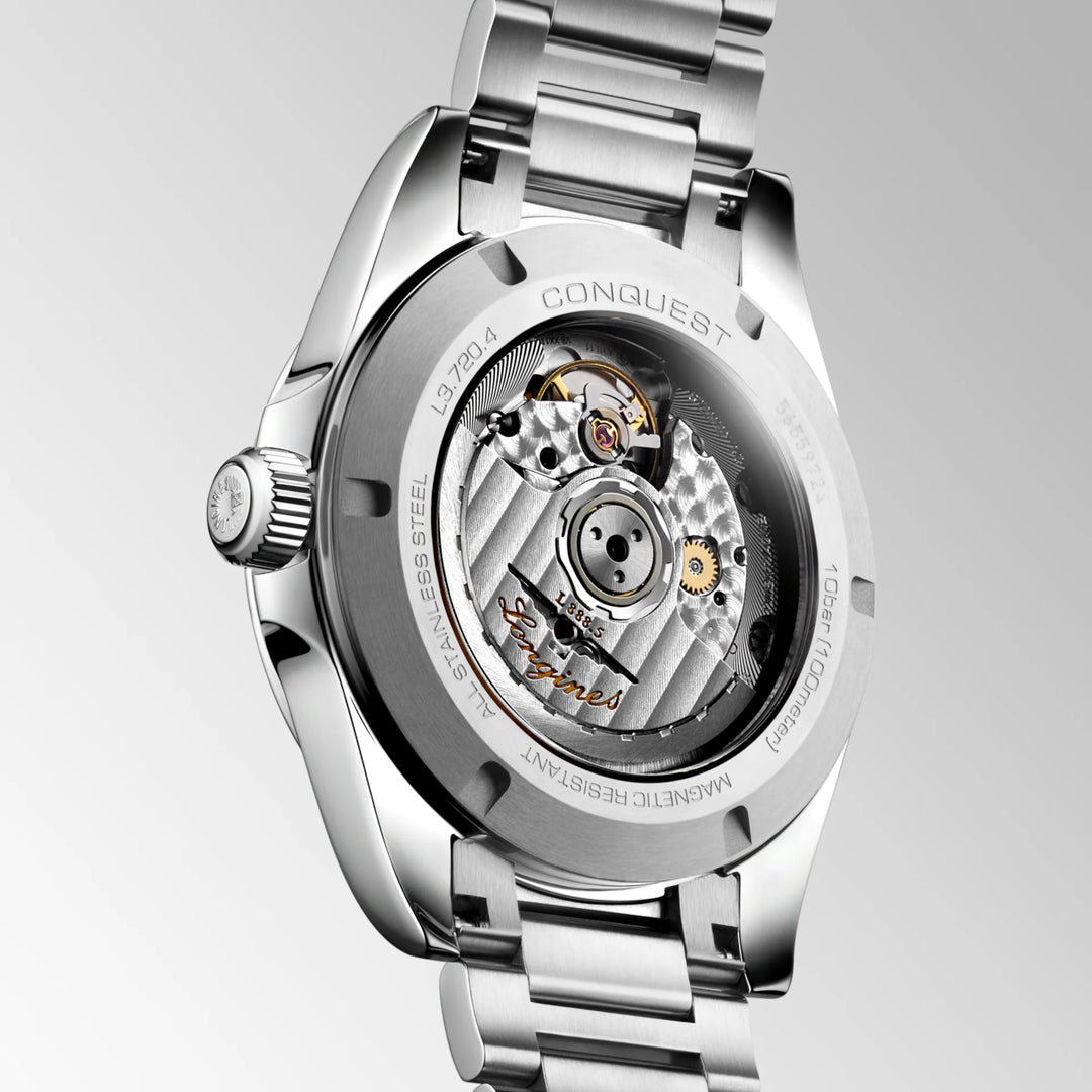Longines Conquest 38 мм автоматические серебряные часы L3.720.4.72.6