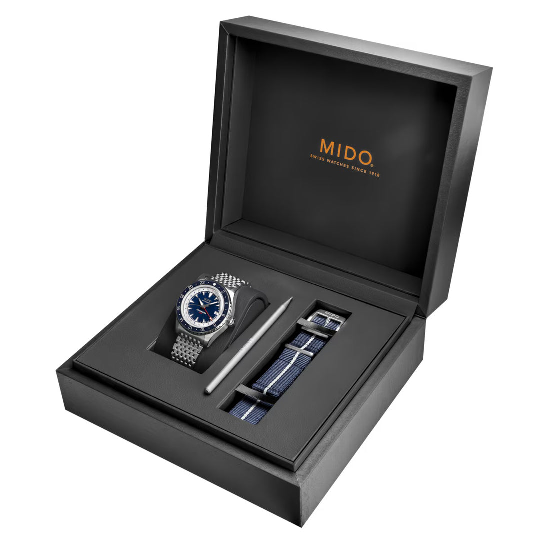 Mido часы Ocean Star GMT Special Edition 40mm синий автоматический сталь M026.829.18.041.00