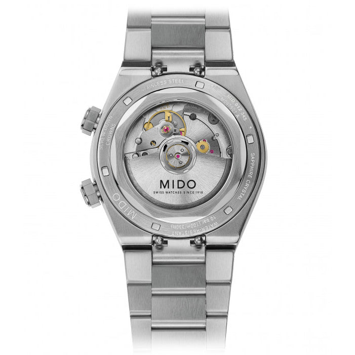 Mido Multioft 8 Two Crowns 38.4 x 40mm clock automatic gray steel m047.507.11.081.00