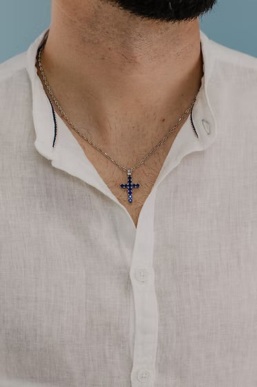 Comete Chrock Chrool Sennis Silver 925 Zirconi Blue UGL 689