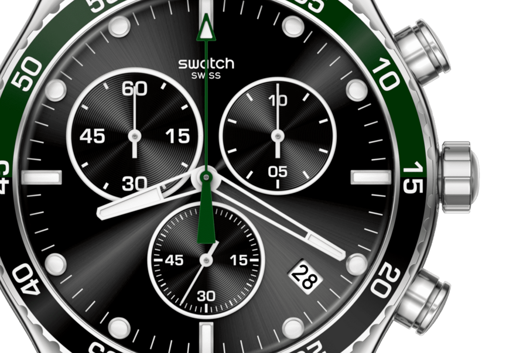 Swatch Dark Green Irony Originals Ирония Chrono 43mm yvs506g