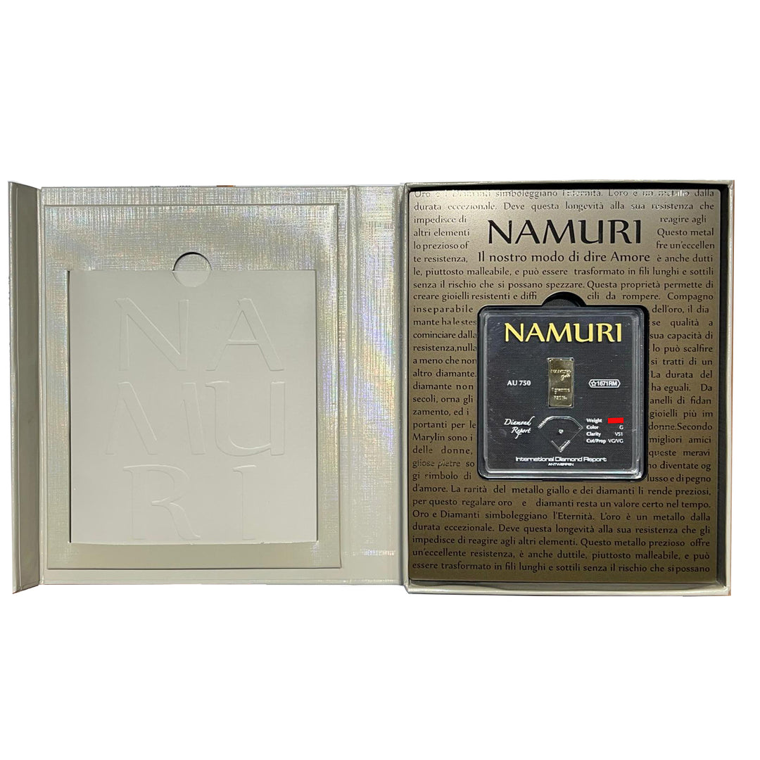 Namuri Ingot 1 gram 18kt gold diamond 0.08ct G VS1 NDJ/G08GVS