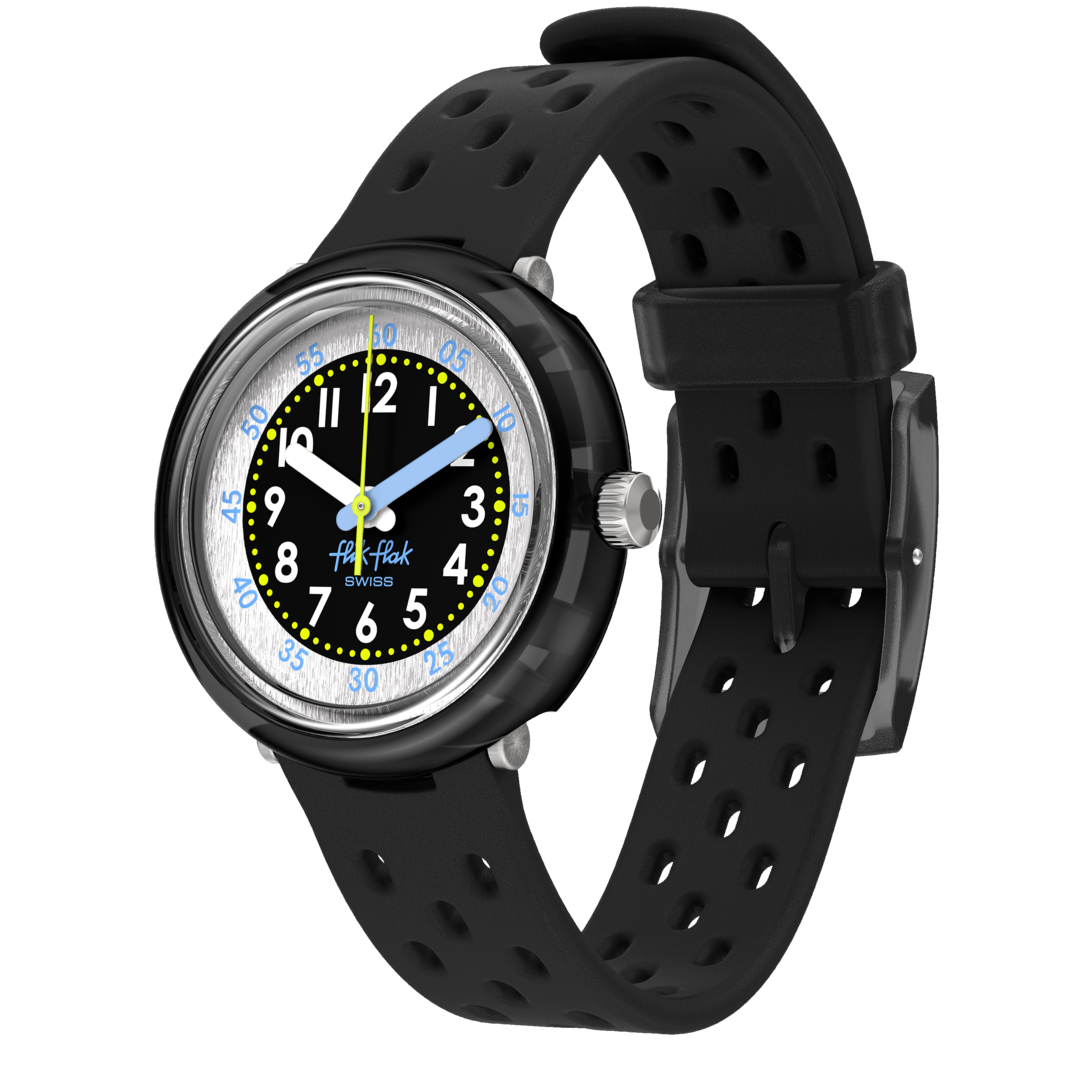 Flik flak fizz watch в черных часах Bubby 32mm fcnp001