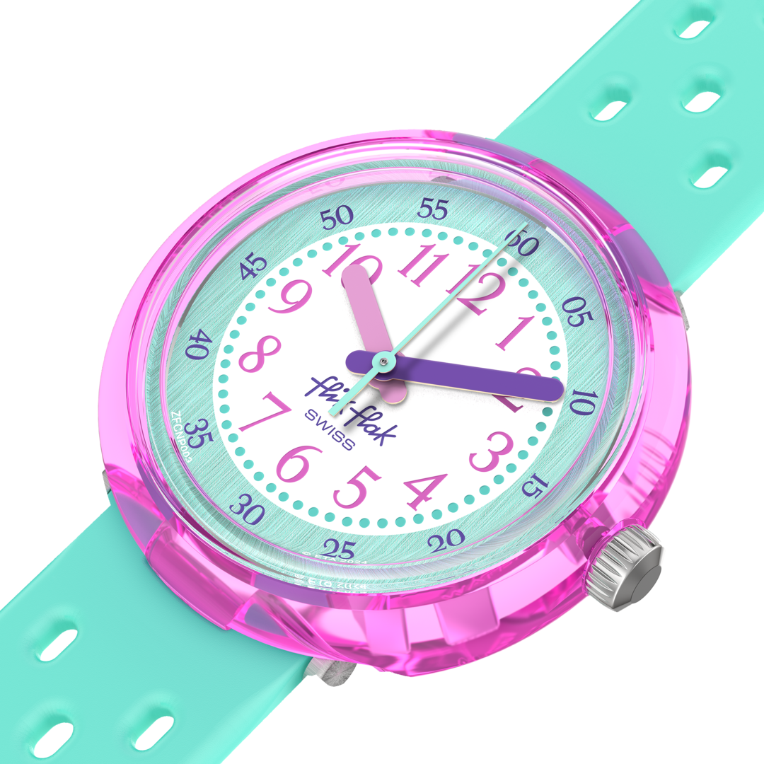 Flik Flak Fizz watch in Mint Bubby Hours 32mm fcnp003