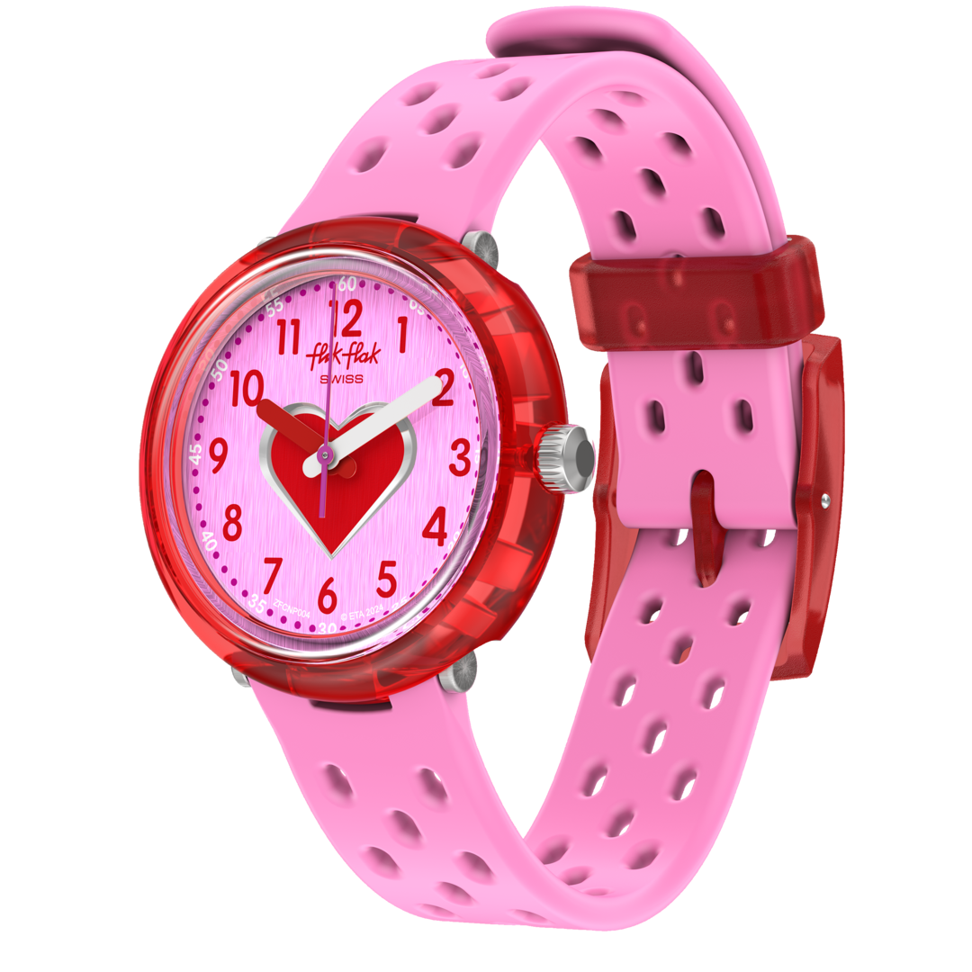 Flik Flak Fizz watch in Pink Bubby Hours 32mm fcnp004