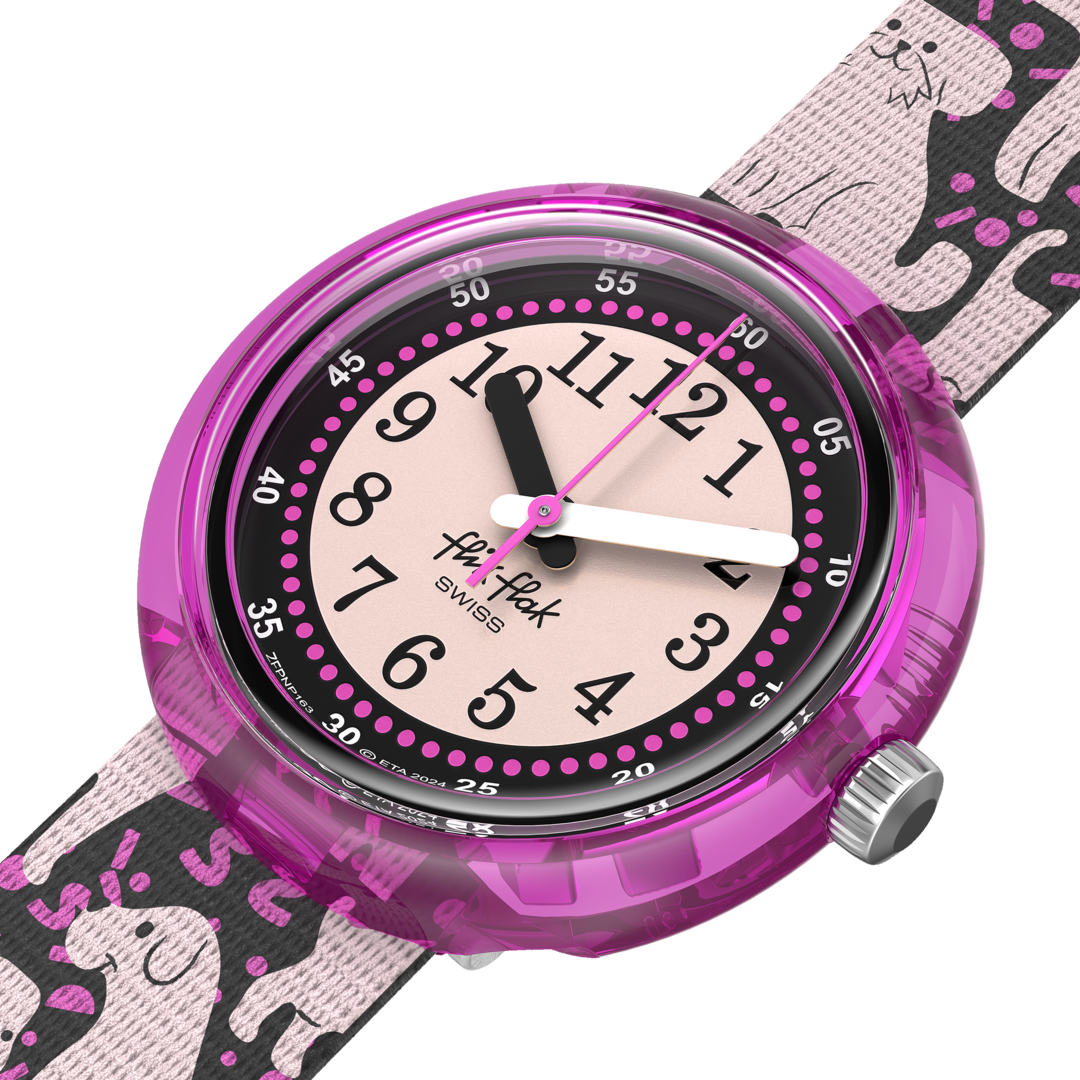 Flik Flak Woof Time Friends Fur-Ever 32mm FPNP163 watch WOOF Time Friends