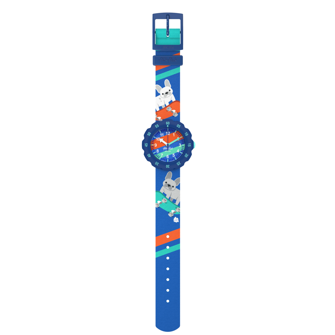 Flik Flak Skating Frenchie Fur-Ever 34mm FPSP075 watch