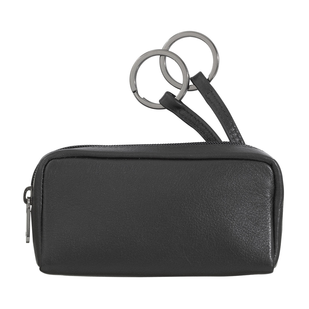 Nuvola leather keychain man woman in real leather leather bag with zip zip zip hinge