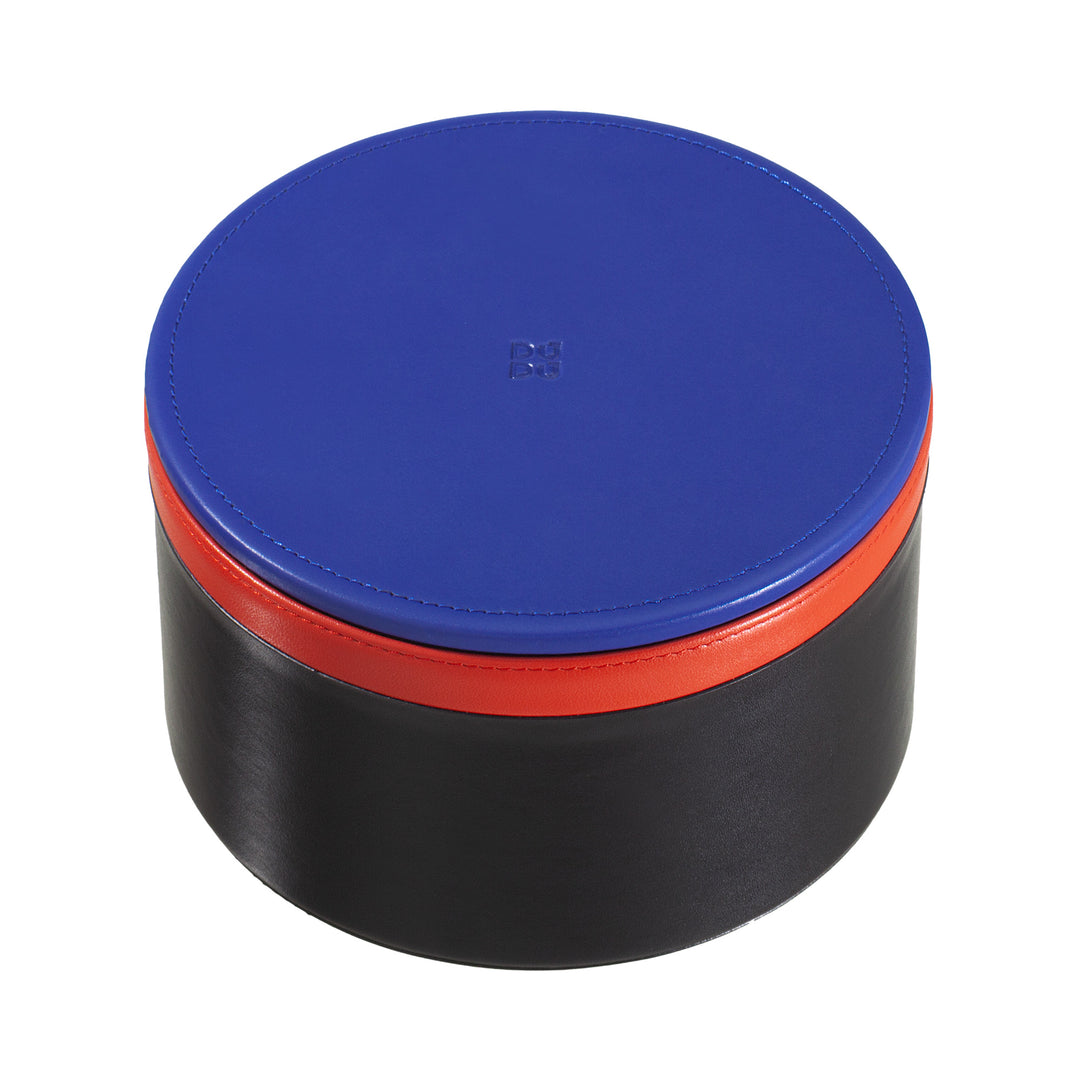 DUDU in Design leather jar of furniture, storage with 10x10cm lid, crooked pod holder.