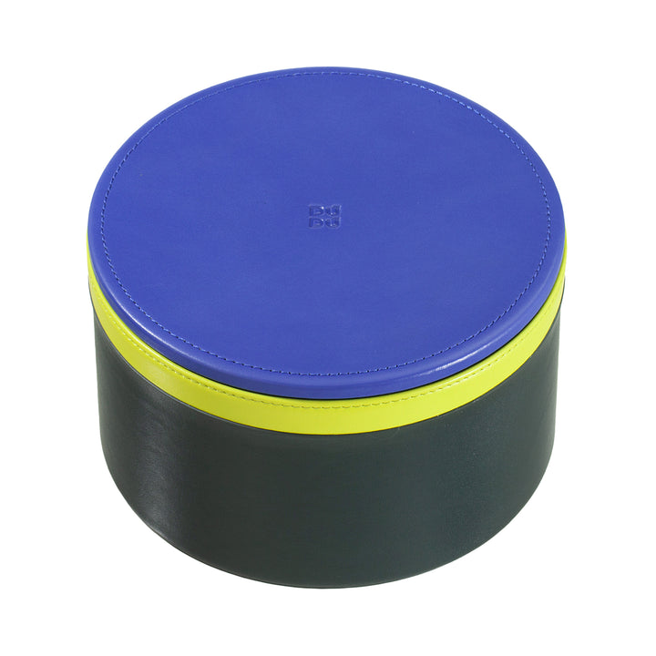 DUDU in Design leather jar of furniture, storage with 10x10cm lid, crooked pod holder.