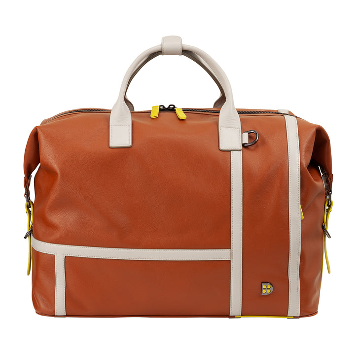 DUDU leather bag for tennis gym, 28 liters, limited edition, detachable shoulder strap, zipper closure, travel weekends, leather sports bag