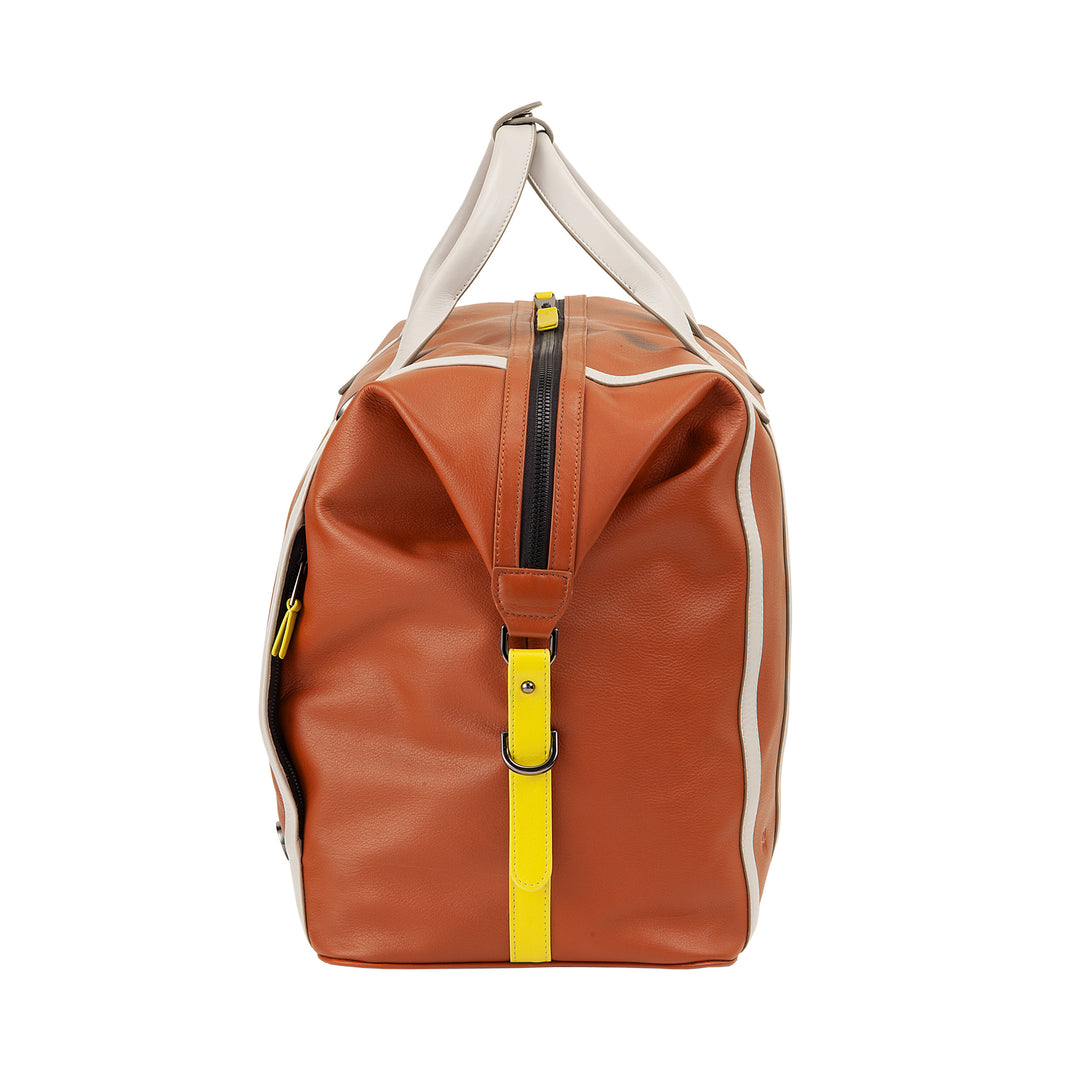 DUDU leather bag for tennis gym, 28 liters, limited edition, detachable shoulder strap, zipper closure, travel weekends, leather sports bag