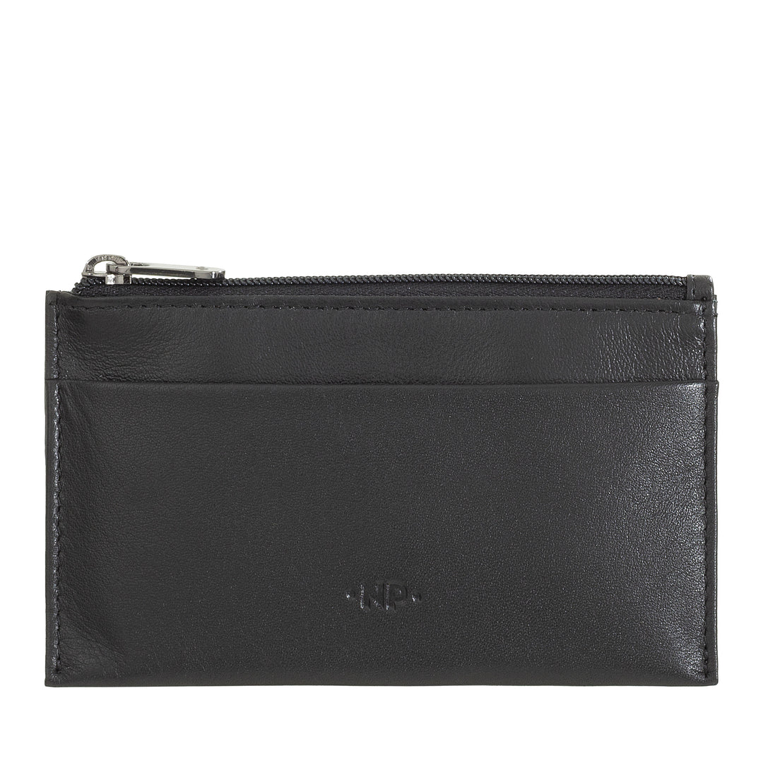 Кожаная кожа Nuvola и дверные кожаные наппа пакеты с Zip Case и 2 кольца для ключей