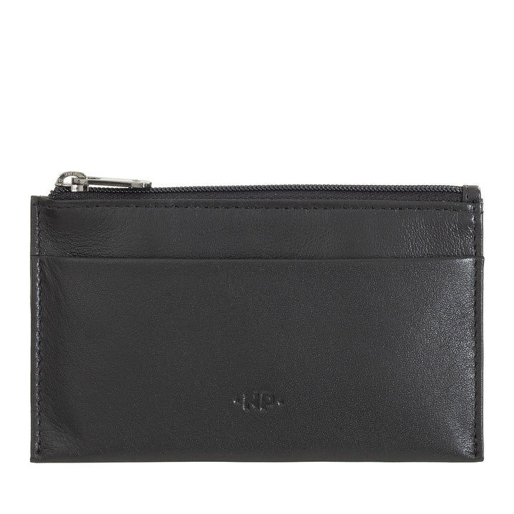 Кожаная кожа Nuvola и дверные кожаные наппа пакеты с Zip Case и 2 кольца для ключей