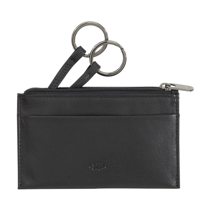 Кожаная кожа Nuvola и дверные кожаные наппа пакеты с Zip Case и 2 кольца для ключей