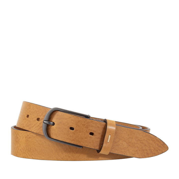 DUDU men's leather belt Vegetable leather, made in Italy, H 35mm, soft and resistant belt of high quality