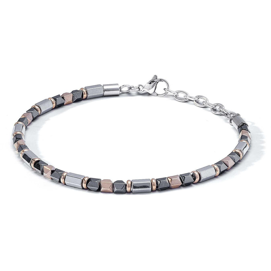 Comete bracciale Mineral acciaio finitura PVD oro rosa ematite UBR 1148 - Capodagli 1937