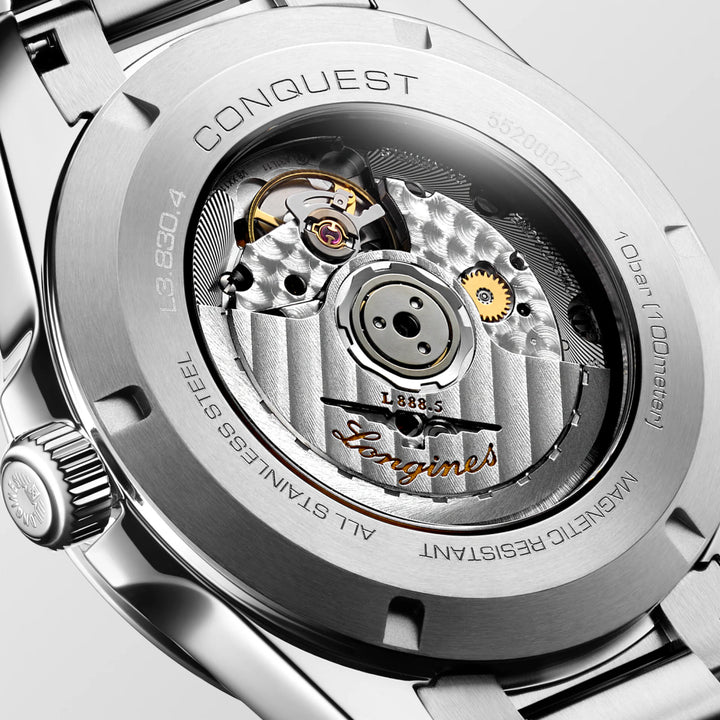 Longines Conquest 2023 41 мм часов с зеленой автоматической сталью L3.830.4.02.6
