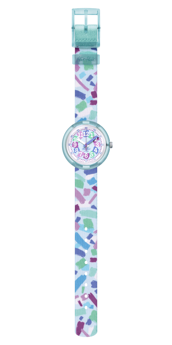 Flik Flak orologio CONFETTI CHAOS Organized Chaos 32mm FPNP150 - Capodagli 1937