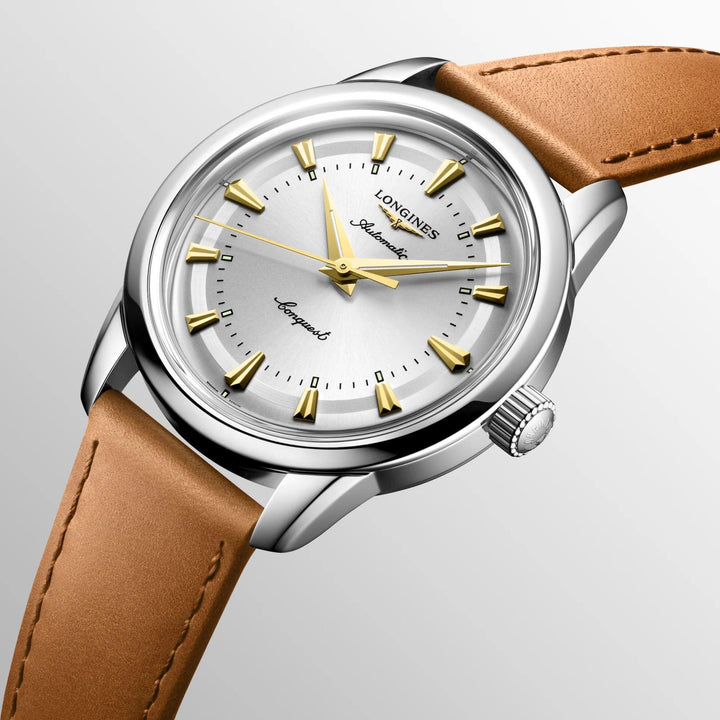Longines orologio Conquest Heritage 38mm argento automatico acciaio L1.649.4.72.2 - Capodagli 1937