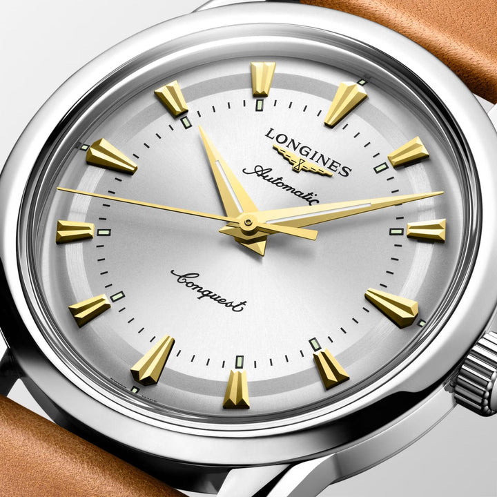 Longines orologio Conquest Heritage 38mm argento automatico acciaio L1.649.4.72.2 - Capodagli 1937