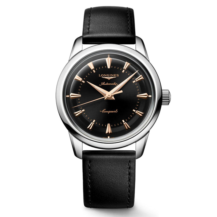 Longines orologio Conquest Heritage 38mm nero automatico acciaio L1.649.4.52.2 - Capodagli 1937