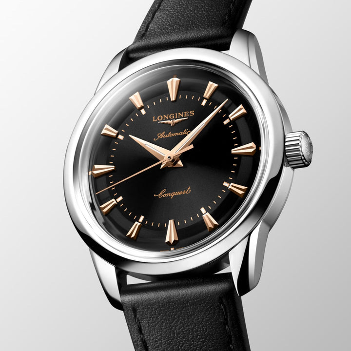 Longines orologio Conquest Heritage 38mm nero automatico acciaio L1.649.4.52.2 - Capodagli 1937