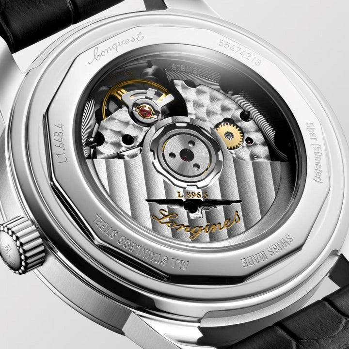 Longines orologio Conquest Heritage Central Power Reserve 38mm nero automatico acciaio L1.648.4.52.2 - Capodagli 1937