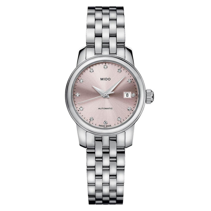 Mido orologio Baroncelli Lady Twenty Five 25mm rosa automatico acciaio M039.007.11.336.00 - Capodagli 1937