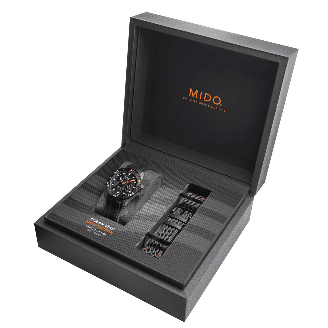 Mido orologio Ocean Star 200C Carbon Limited Edition Certificato Cosc 42mm nero automatico fibra di carbonio M042.431.77.081.00 - Capodagli 1937