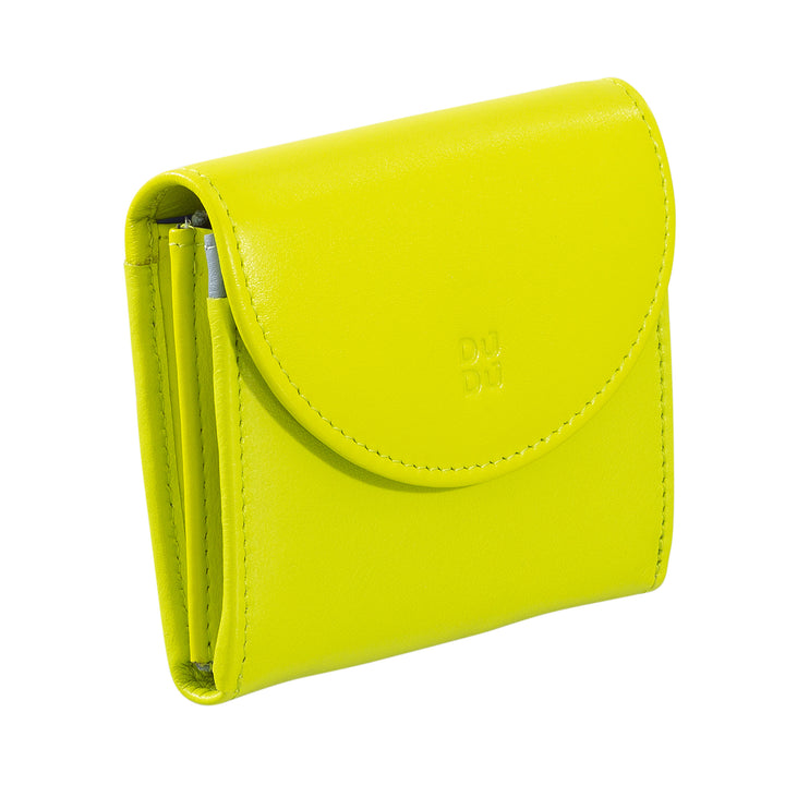 Slim Slim Portfolie Dudu Mini Mini в коже вера с держателем на молнии, закрытием кнопки, компактными цветными кошельками