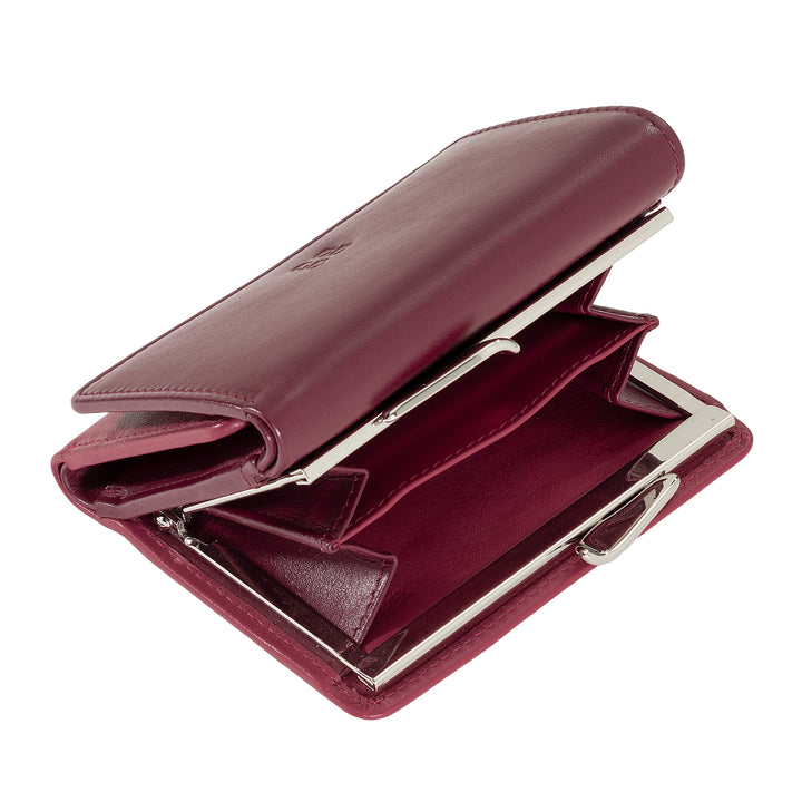Dudu Women Small in RFID Women's Leather с Accamone Clic Clac Compact 6 Card Card Card