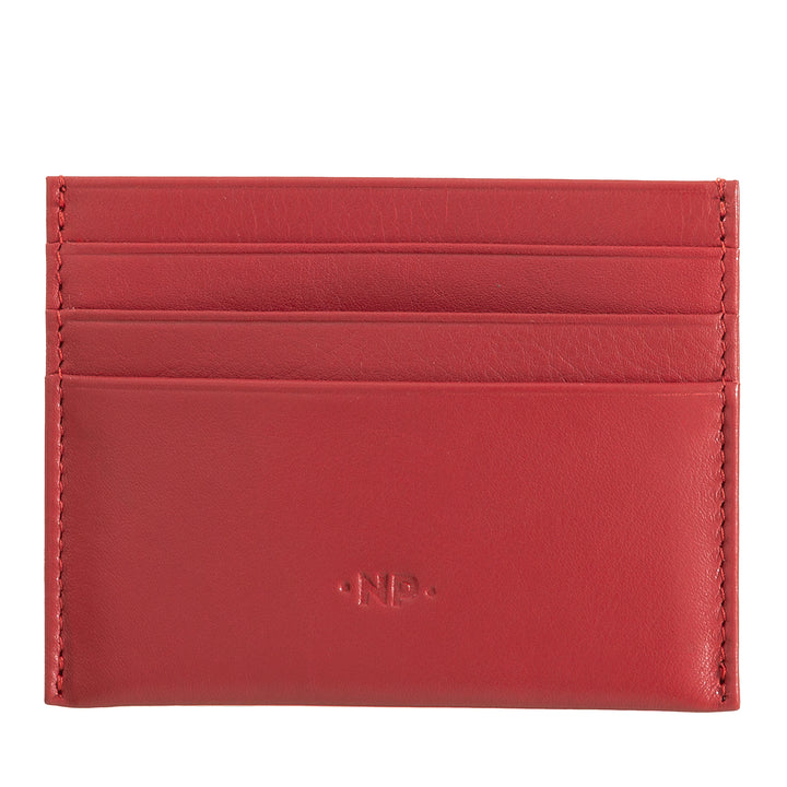 Nuvola Leather Cards Cards Men Men Men Thin Bocket -Sized в мягкой коже наппа с 6 карманами Tessere