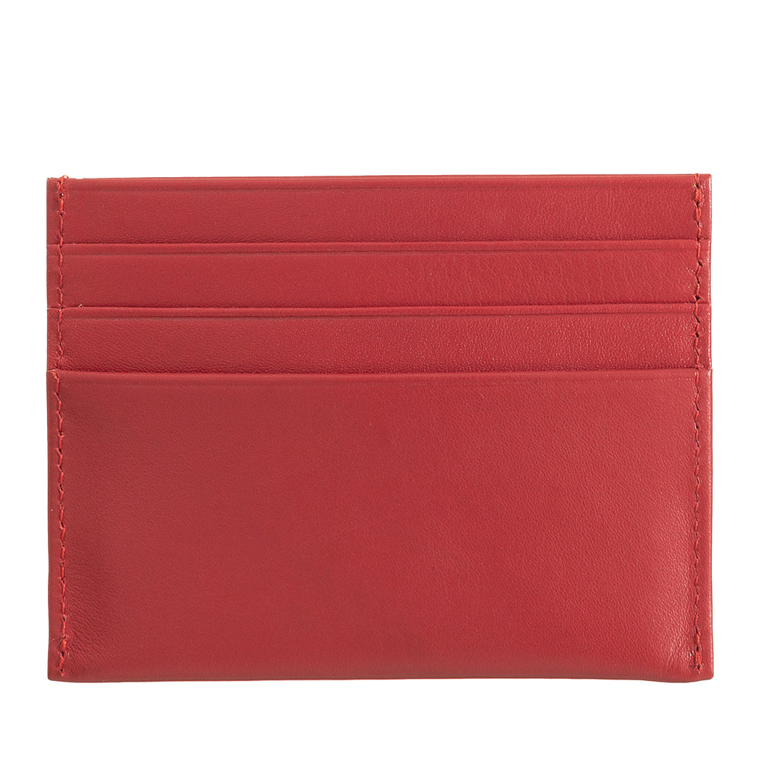 Nuvola Leather Cards Cards Men Men Men Thin Bocket -Sized в мягкой коже наппа с 6 карманами Tessere