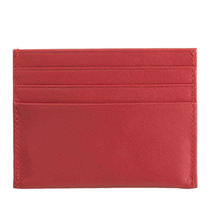 Nuvola Leather Cards Cards Men Men Men Thin Bocket -Sized в мягкой коже наппа с 6 карманами Tessere