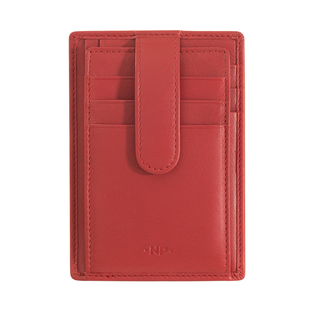 Nuvola leather holding cards men's man slim in nappa leather leather with button closure