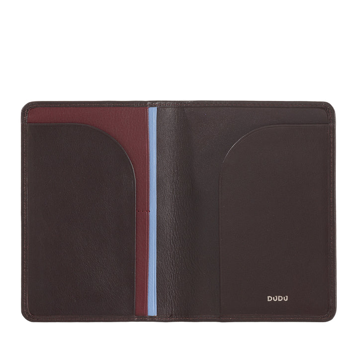 Dudu Case Porta Passport в Travel Leather с защитой RFID и держателем кредитной карты