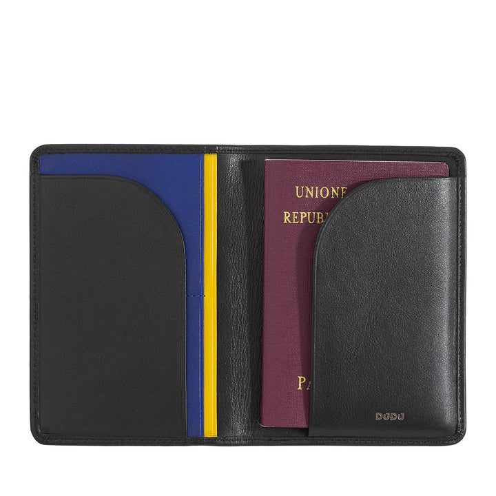 Dudu Case Porta Passport в Travel Leather с защитой RFID и держателем кредитной карты