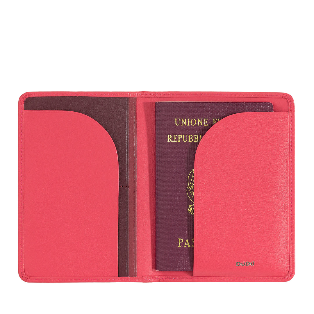 Dudu Case Porta Passport в Travel Leather с защитой RFID и держателем кредитной карты