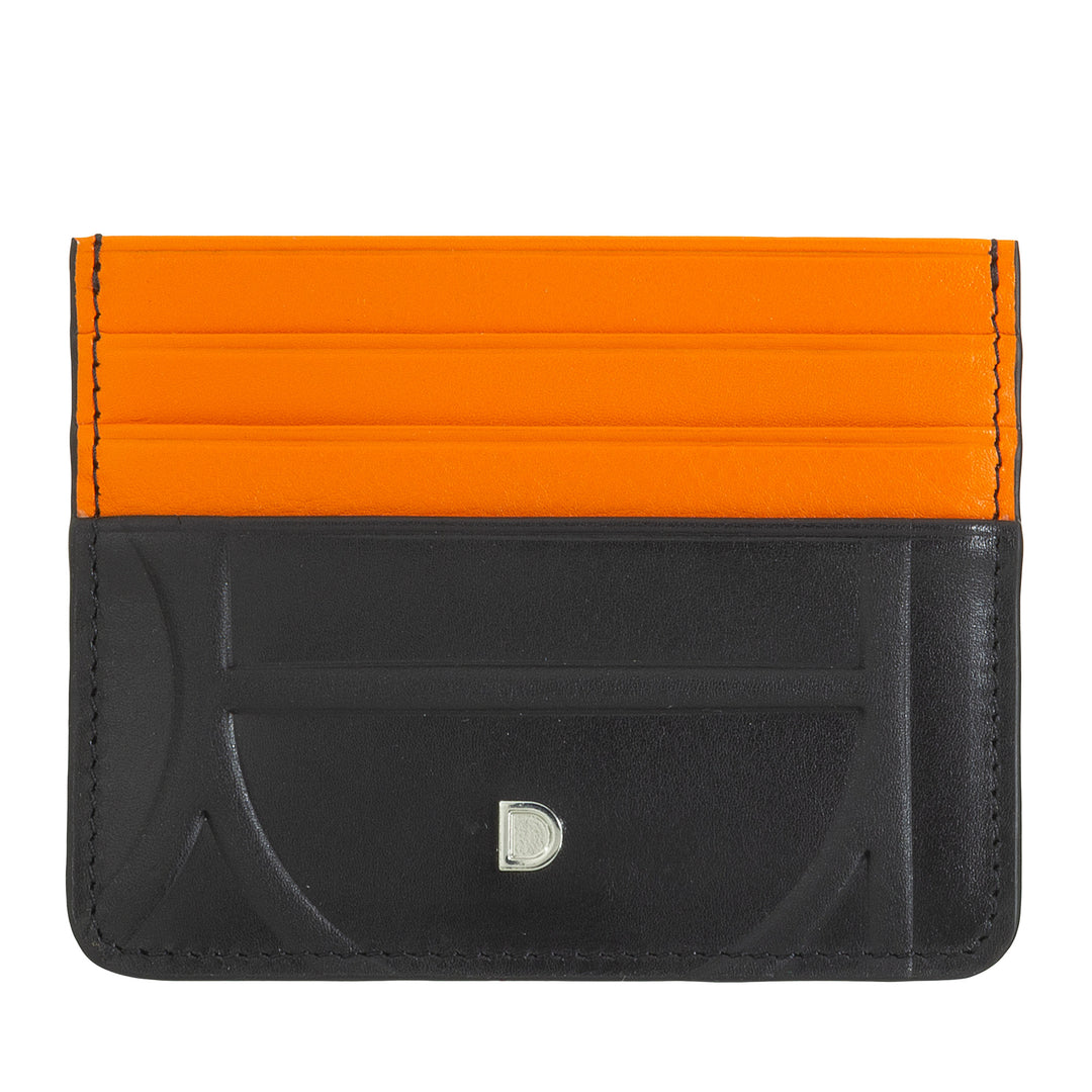 DUDU credit card holder in printed leather, compact and pocket thin -ray - light, elegant and functional, perfect for pocket or bag