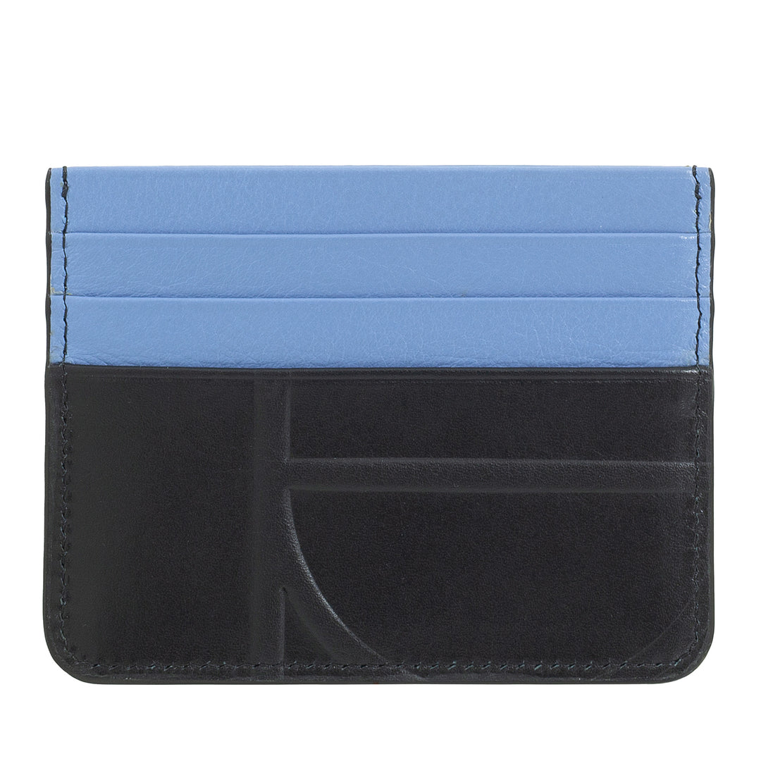 DUDU credit card holder in printed leather, compact and pocket thin -ray - light, elegant and functional, perfect for pocket or bag