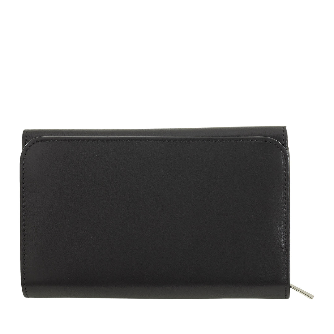 Dudu Women's Wallet In Colored Soft Leather, Bags with Keep Liest Doors, 12 Card Card holders, Multicolor